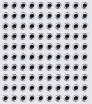 Simulazione 3D occhi viso in vendita - argento 8mm - 100 pezzi.