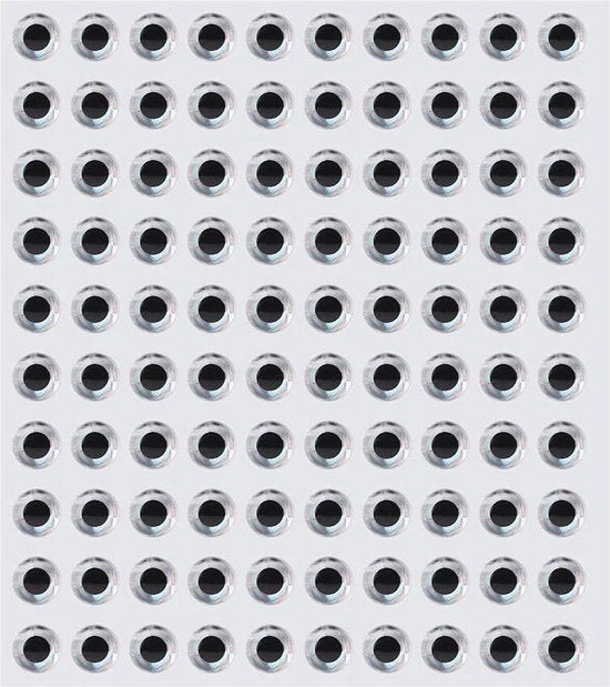 Simulazione 3D occhi viso in vendita - argento 8mm - 100 pezzi.