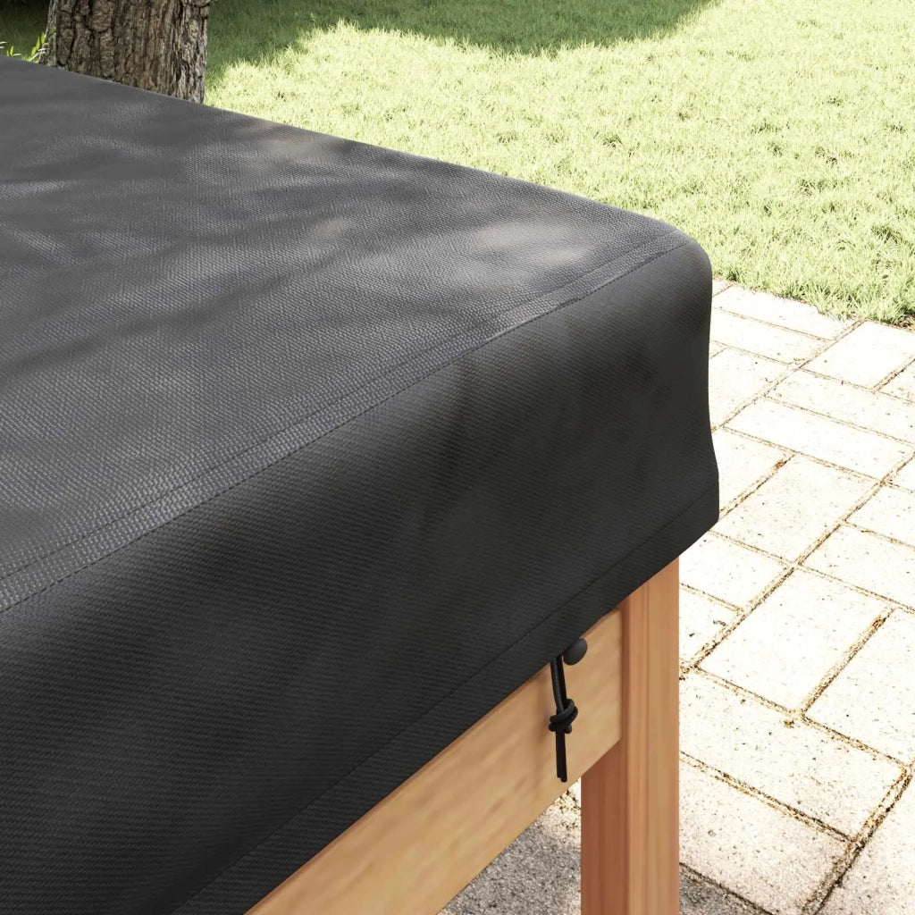 Copertura Tavolo Tinta unita Nero 262 x 102 x 15 cm Tessuto 4106128