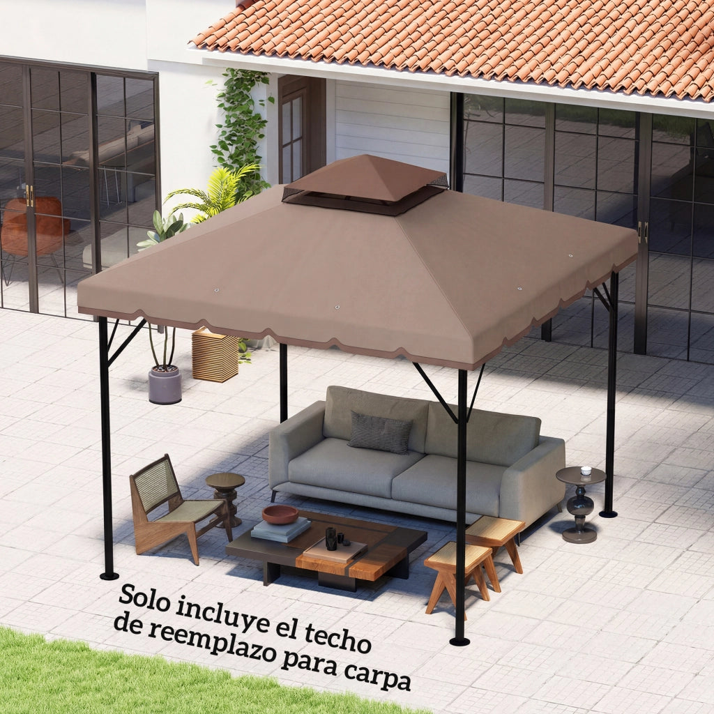 Toldo per Esterno 3x3 m ¨C Minimal ¨C Colore Caqui