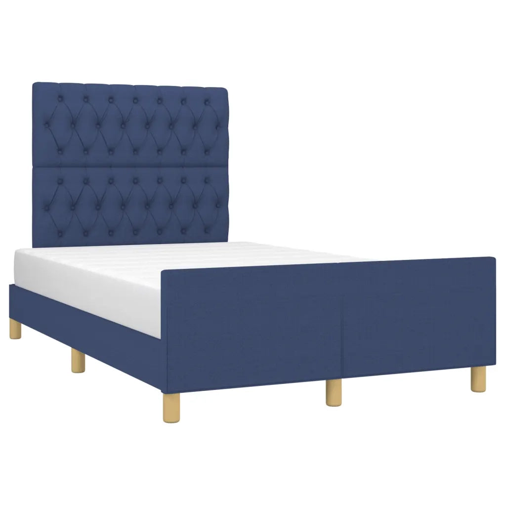 Giroletto senza Materasso-Struttura Letto Blu 120x200 cm in Tessuto 952968