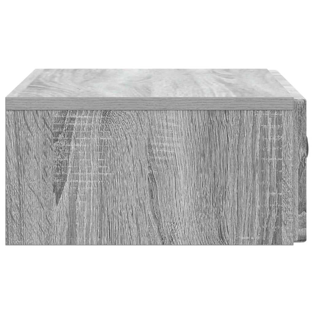 Tavolino da Parete Laterale 59 x 34,5 x 17 cm Grigio Sonoma 898151