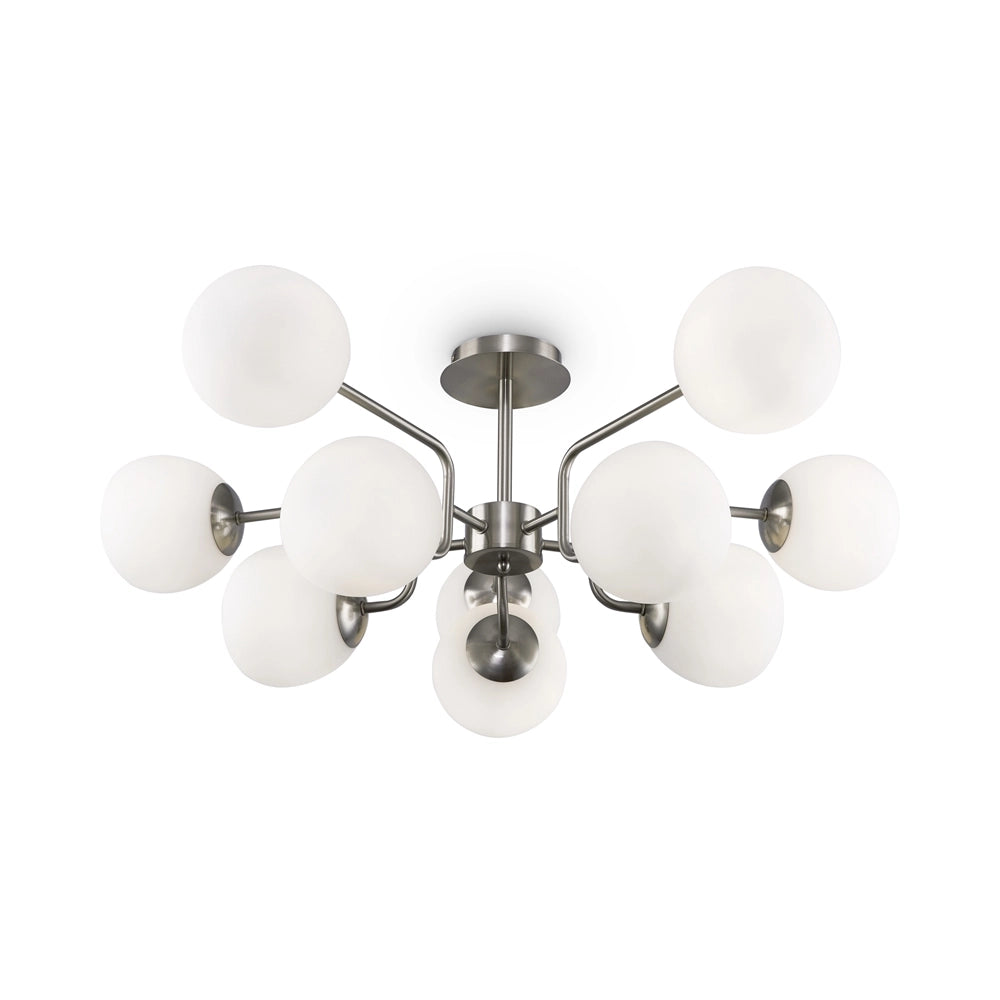 Lampada a sospensione Maytoni Erich nichel 10xE14 Ø90,7