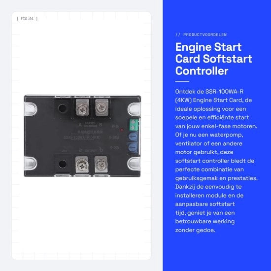 Controller di Avvio per Motori a Fase Singola - Modulo di Avvio - Senza Arresto Soft - 4KW - SSR-100