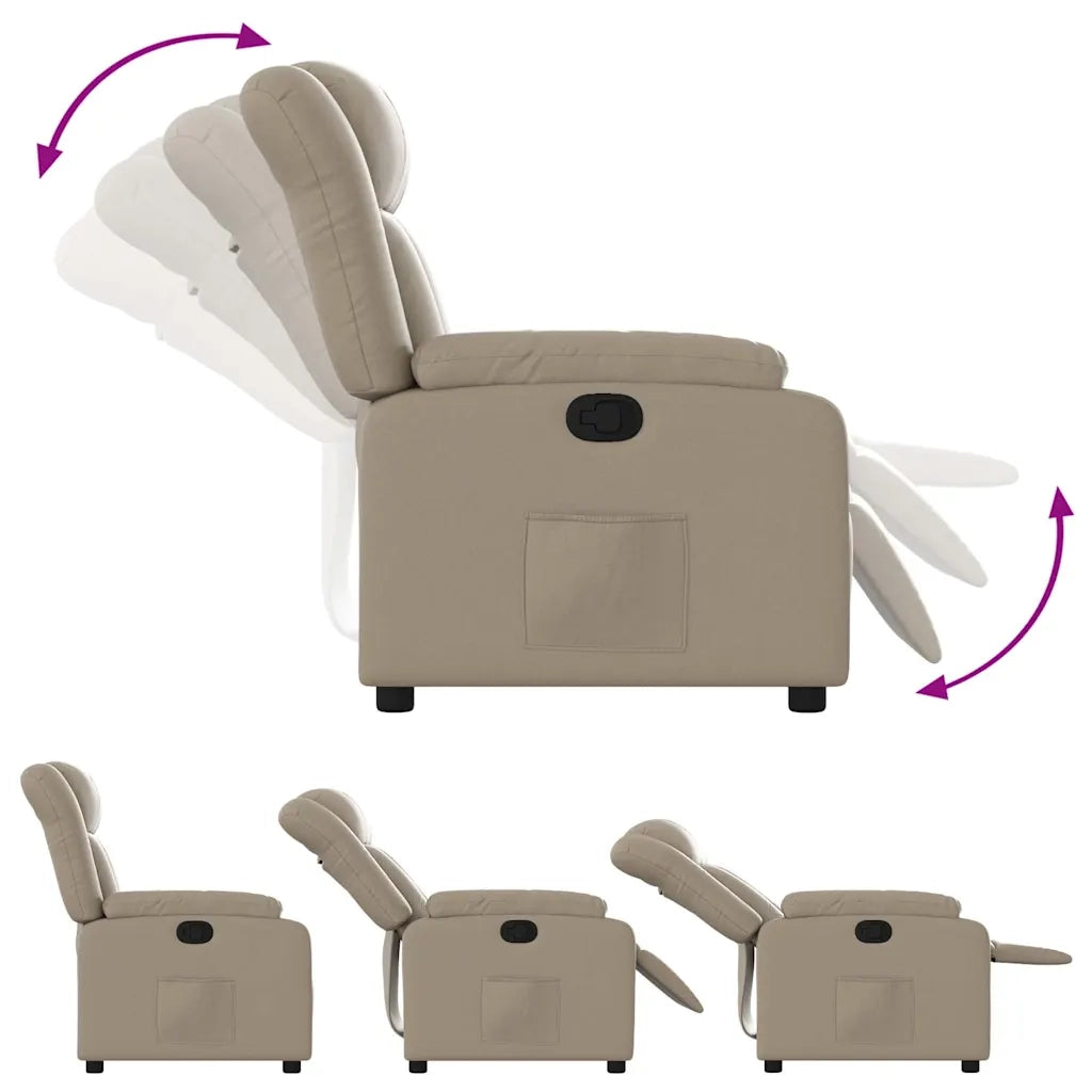 Poltrona Reclinabile Cappuccino in Similpelle 373566