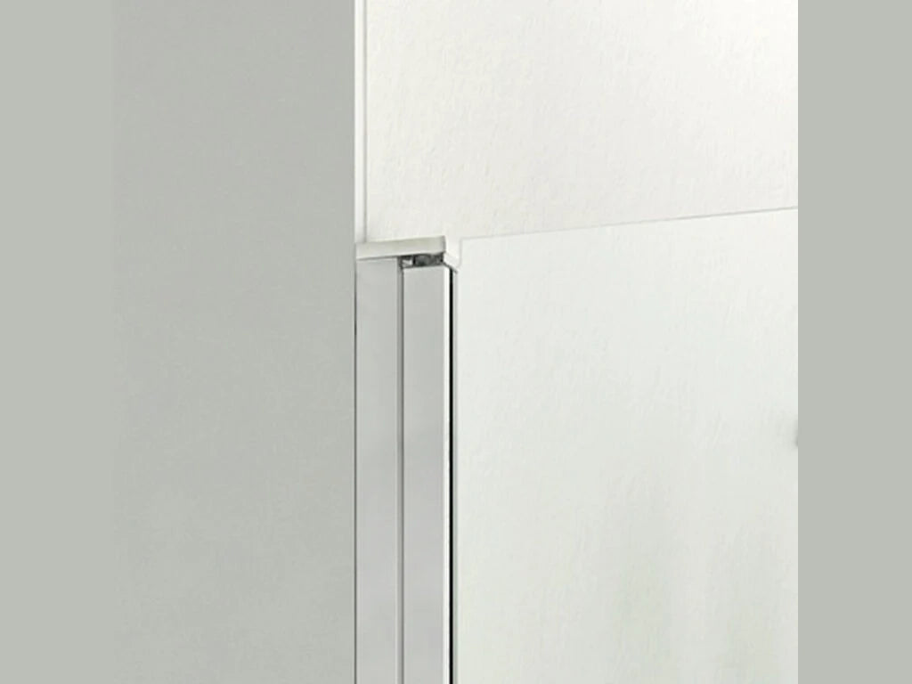 Box doccia frontale OPEN porta battente 75 cm (73,6-77,6) cromo lucido vetro frost