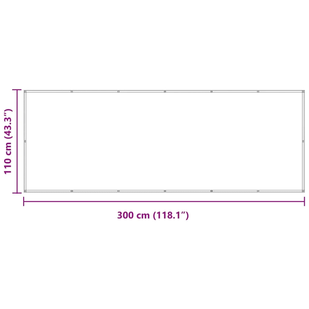Schermo da balcone Rosso 110 x 300 cm Tessuto Oxford 42030819