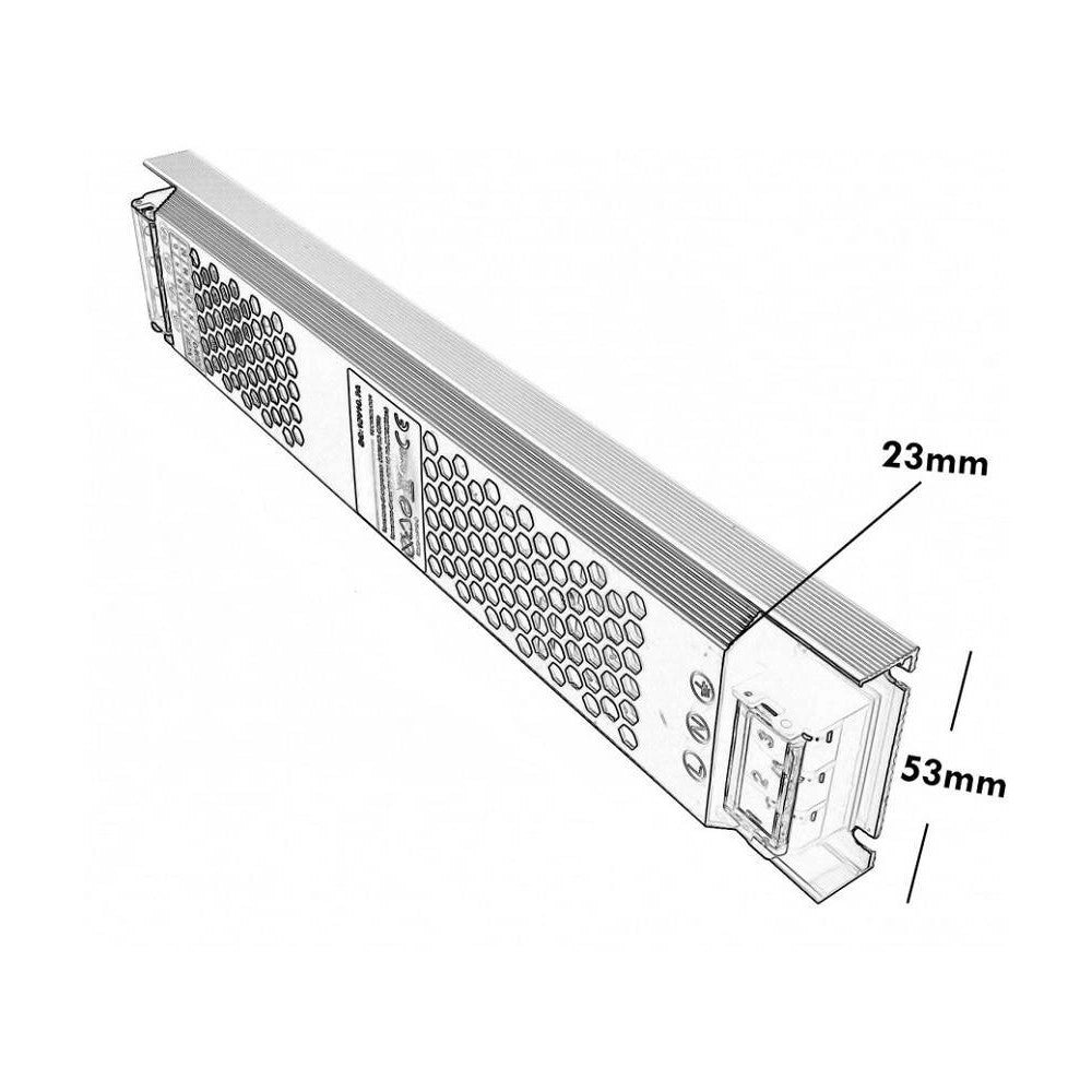Trade Shop - Alimentatore Trasformatore Stabilizzato Slim 16.7a 12v 110-230v 200w S-12v-200w -
