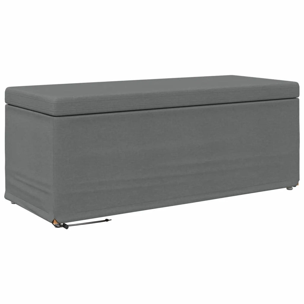 Pouf Grigio scuro Tessuto e Legno Ingegnerizzato 876789