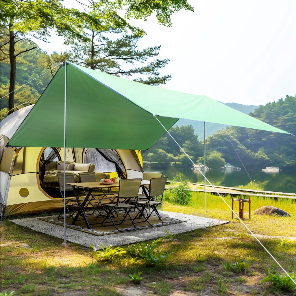 Tenda da Sole Portatile 3x3 m ¨C zephmum ¨C Verde