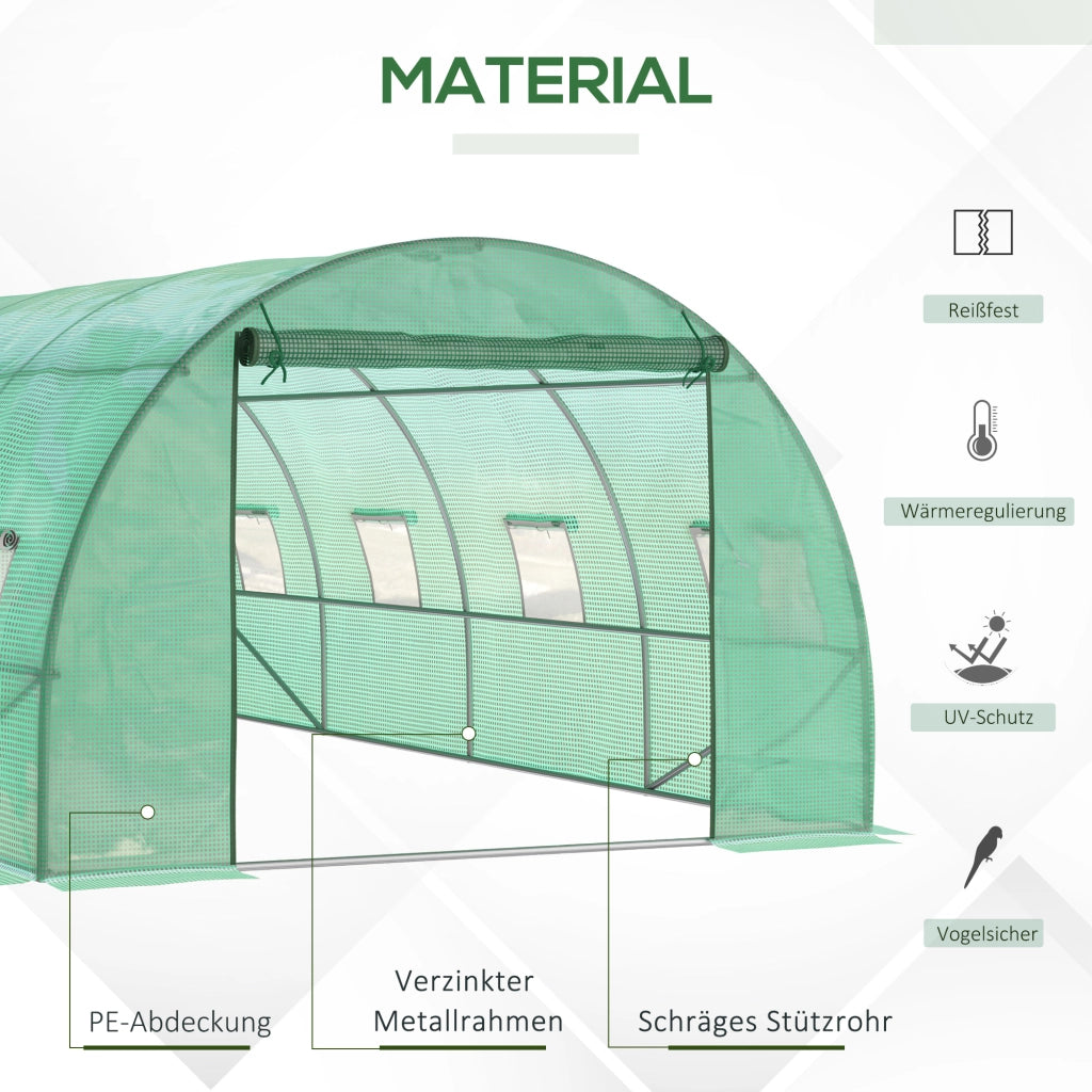 Serra da giardino tunnel in plastica e acciaio ¨C Xylo ¨C verde