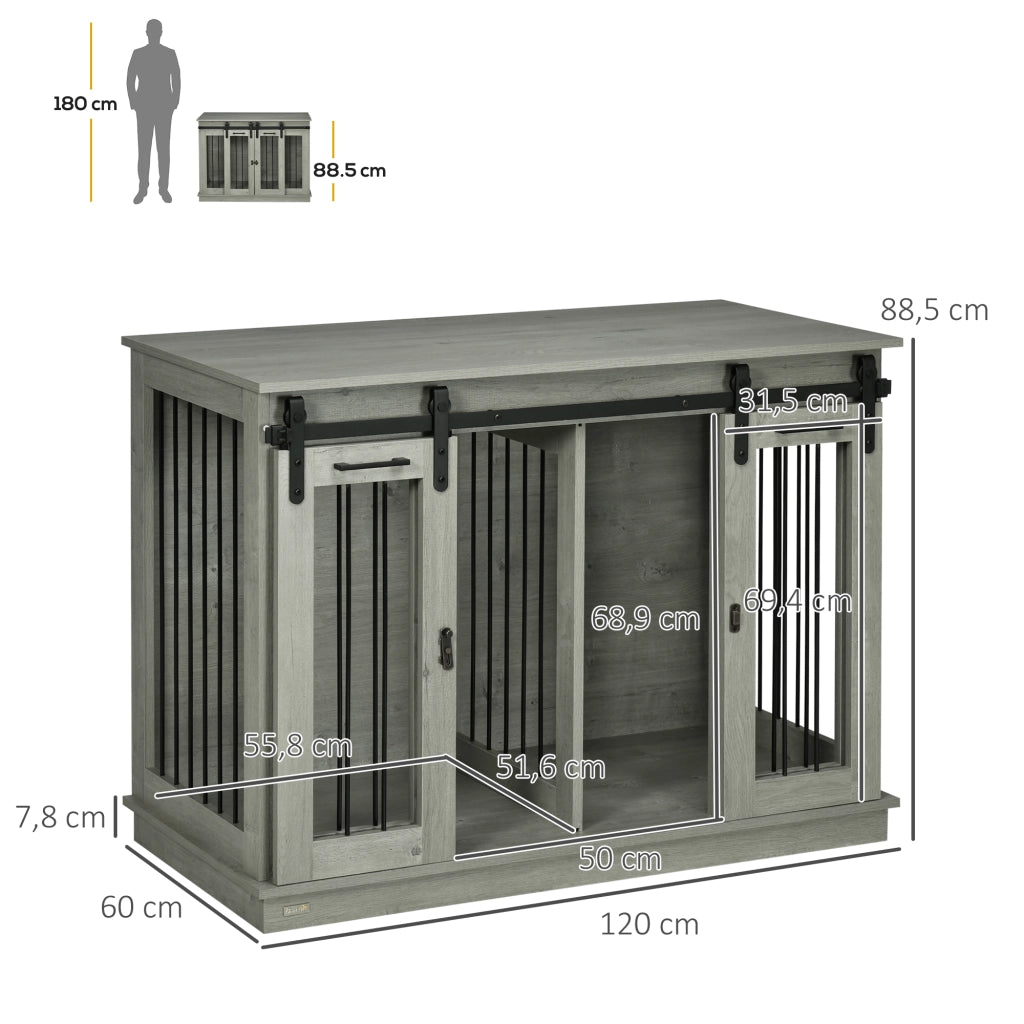 Gabbia per Cani ¨C Minimal ¨C Grigio 2 Porte