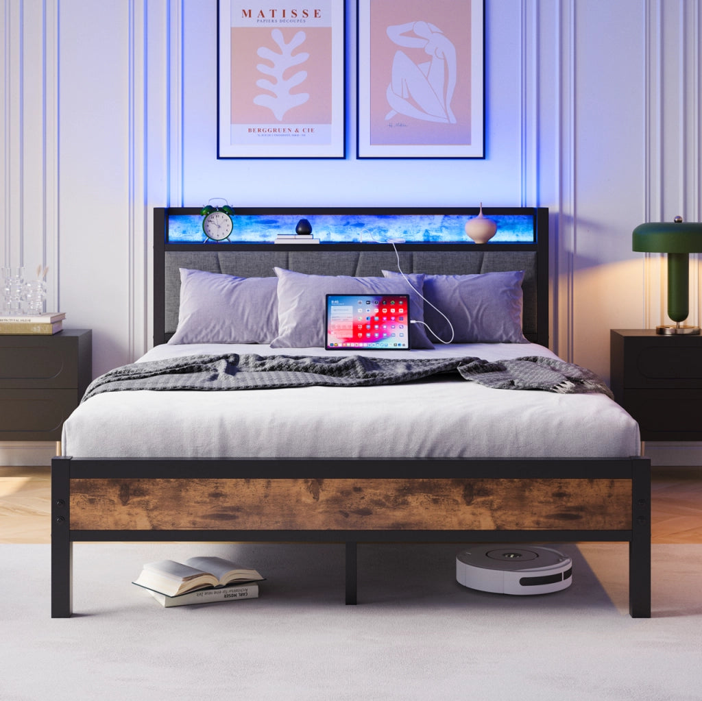 Letto intelligente - Xylo - 120x200 cm LED USB