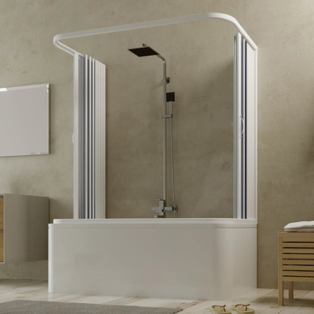 Box a 3 lati sopravasca in PVC a soffietto 70x140x70 cm H 150 mod. Tagete con apertura centrale