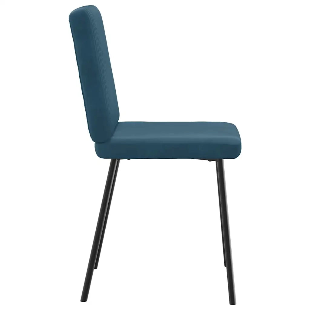 Sedie da Pranzo 4 pz Blu in Velluto 3315296