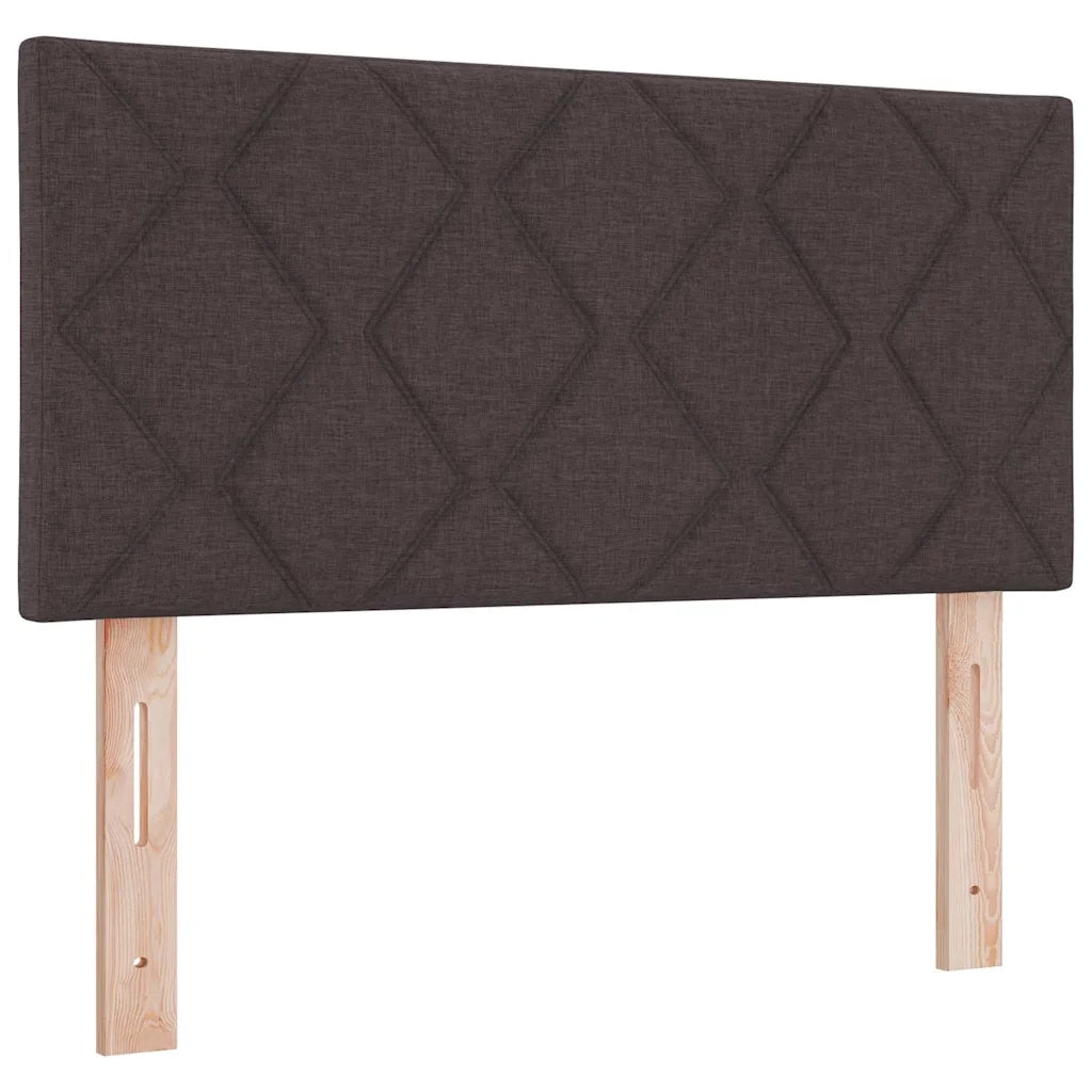Letto a molle con materasso Marrone Scuro 200 x 100 cm Tessuto 3341282