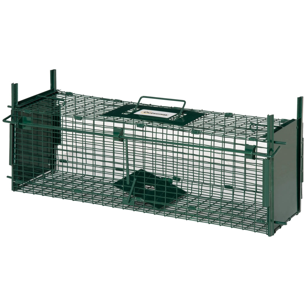 Trappola per Animali Vivi ¨C Xylo ¨C 60x18x20 cm, 2 Porte, Acciaio, Verde