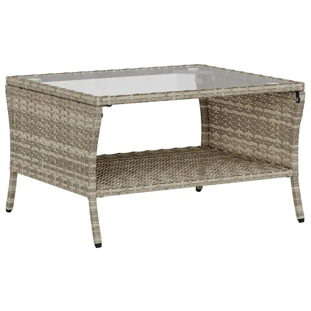 Set Divano da Giardino 6pz con Cuscini Grigio Chiaro Polyrattan 3324582