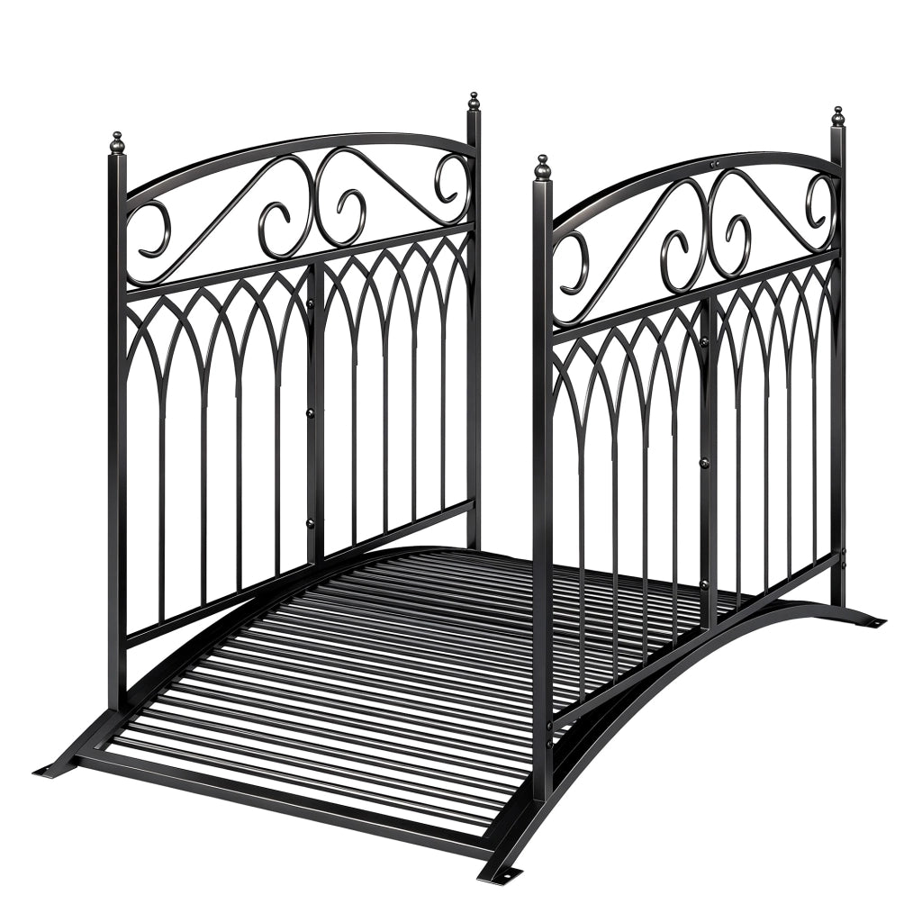 Ponticello da Giardino in Metallo Stile Barocco ¨C Minimal ¨C Nero 91cm