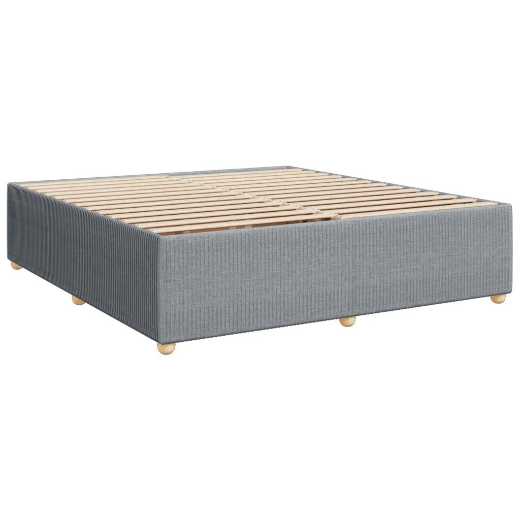 Letto box spring con materasso Grigio Chiaro 200 x 200 cm 3453002