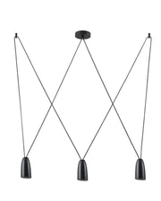 Lampada a sospensione nera Sistema 3xG9 40W Maxlight