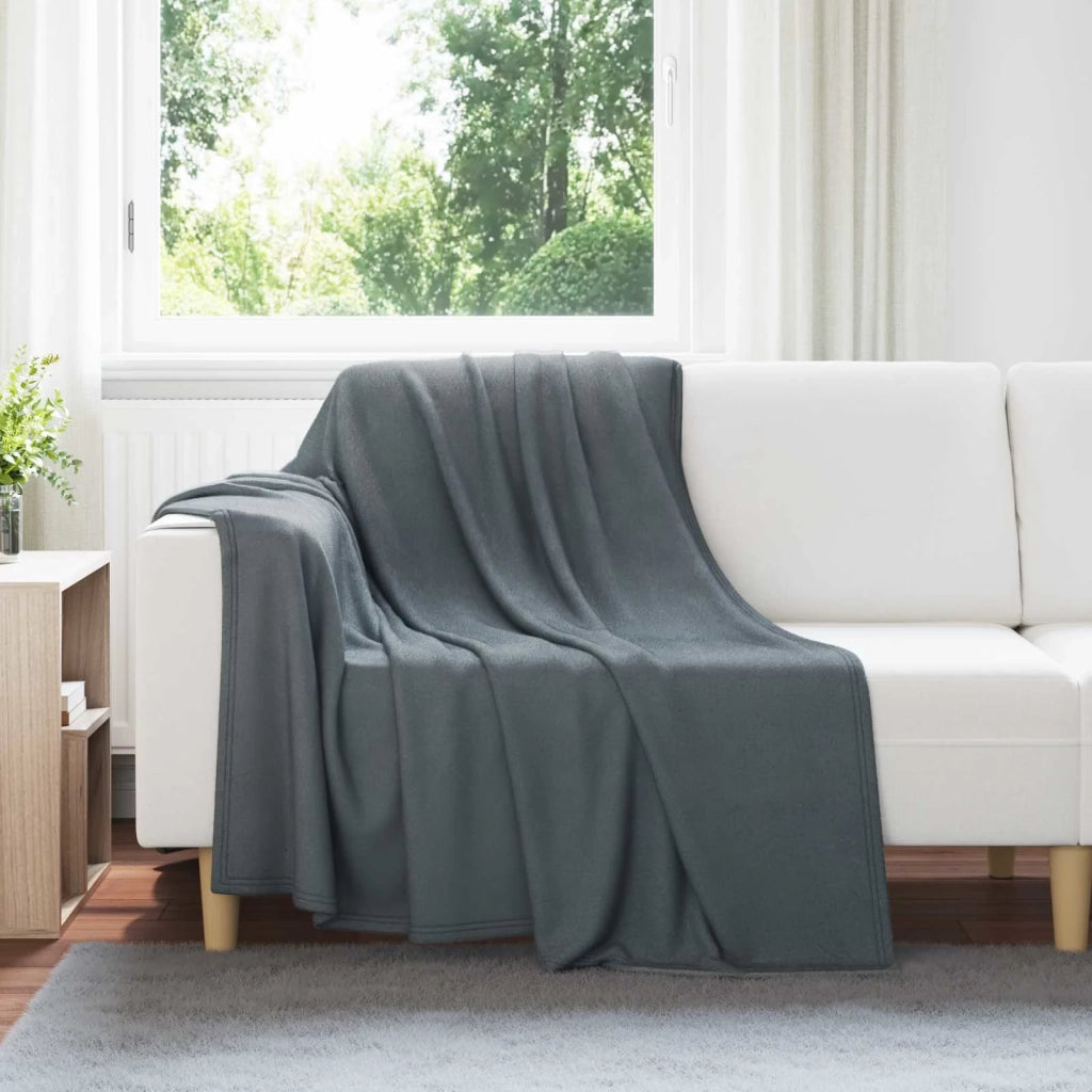 Coperte da Pile 24 pcs Grigio scuro 200 x 150 cm Panno 42017094