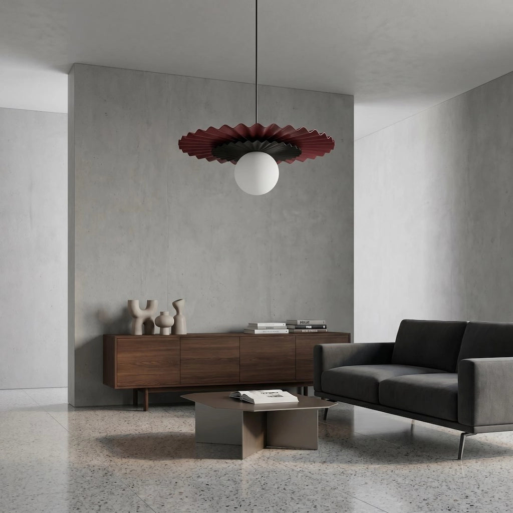 Lampada a sospensione UMBRA Emibig 1xG9 bordeaux nero