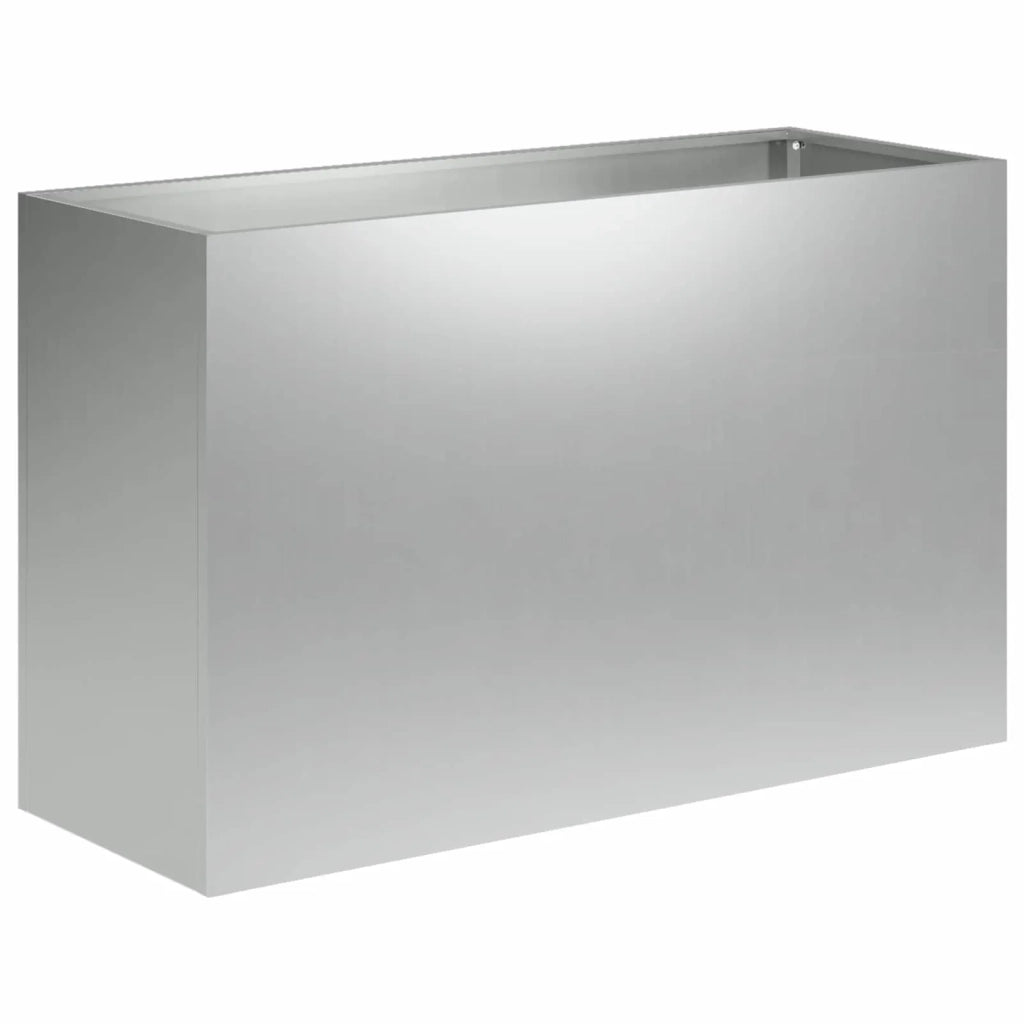 Vaso da giardino 2 pz Argento 80 x 30 x 40 cm Acciaio zincato 8005593