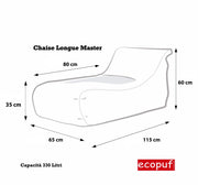 Cover pouf chaise longue master poliestere sfoderabile