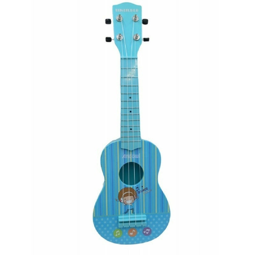 Trade Shop - Chitarra Ukulele In Plastica Per Bambini Giocatolo Musicale Per 3+ Anni Q-gu02 -