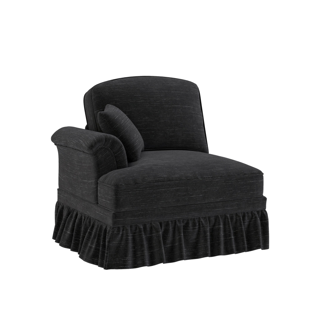 Divano Chaise Longue Penisola Chenille ¨C Xylo ¨C Nero