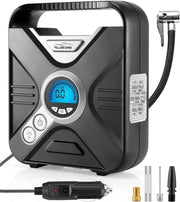 Compressore di aria portatile - 12V pompa per gomme - Con luce LED - Argento