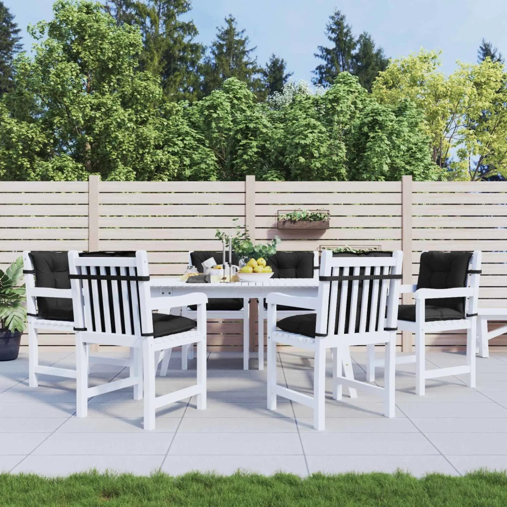 Set di Cuscini per Sedia Bassa 6 pcs Melange Nero 4002402