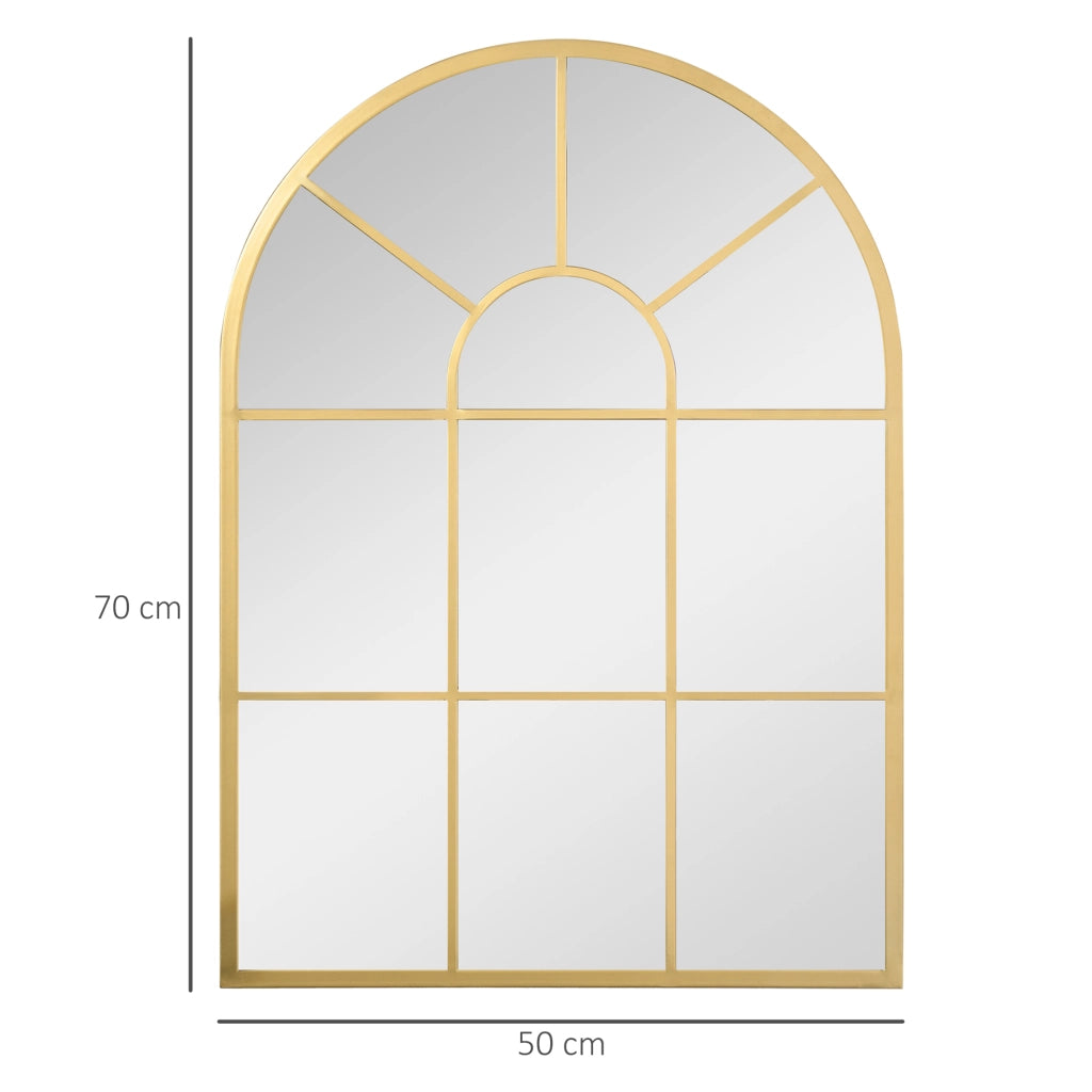 Specchio a Parete Moderno Arco ¨C Xylo ¨C Oro 70x50 cm