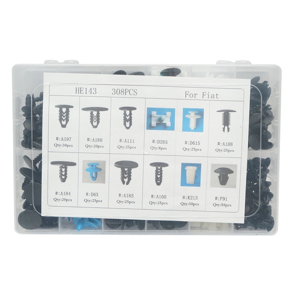 Kit clip in plastica per ricambi Fiat 308