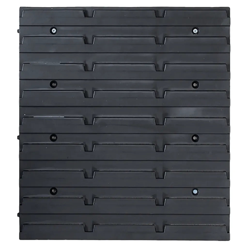 Kit Contenitori 34 pz con Pannelli a Parete Rosso e Nero 150811