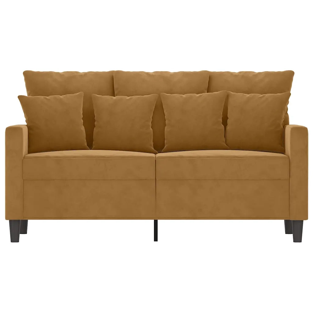 Divano a 2 Posti-Sofa 2 Posti marrone 120 cm in Velluto 698822