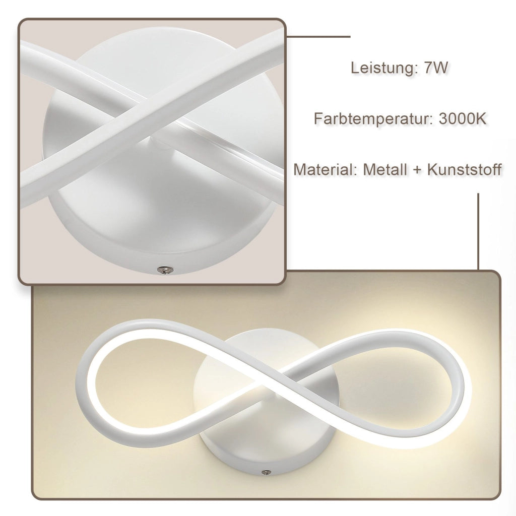 ZMH Moderna lampada da parete a LED da 7W con 8 forme per interni per scale e camera da letto