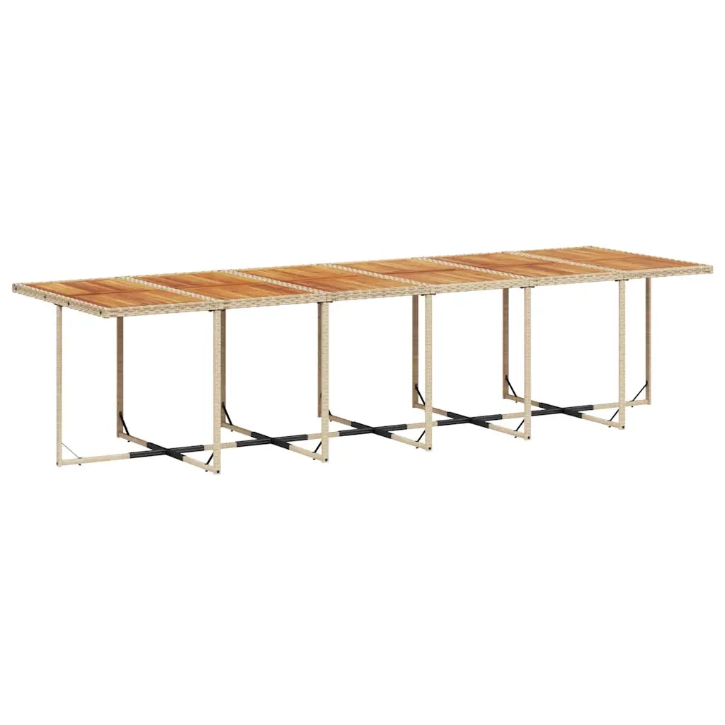 Set da Pranzo da Giardino 17 pz con Cuscini Beige in Polyrattan 3278139