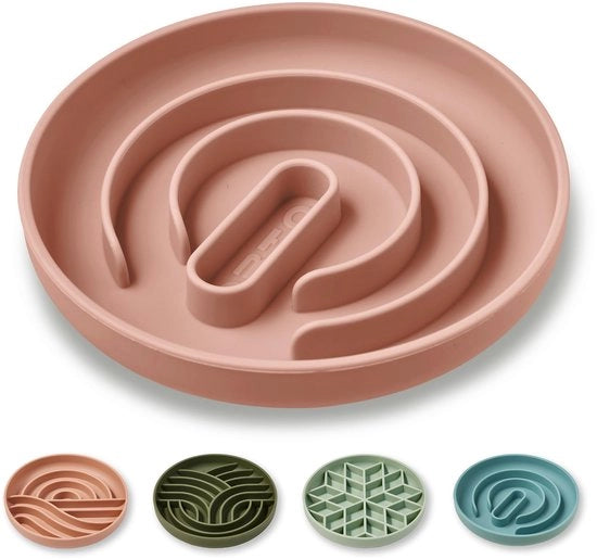 Anti-gulping per cani, anti-gulping per gatti e cuccioli, alimentazione salutare prevenzione di soffocamento, antiscivolo, materiale ecocompatibile silicone (corallo)