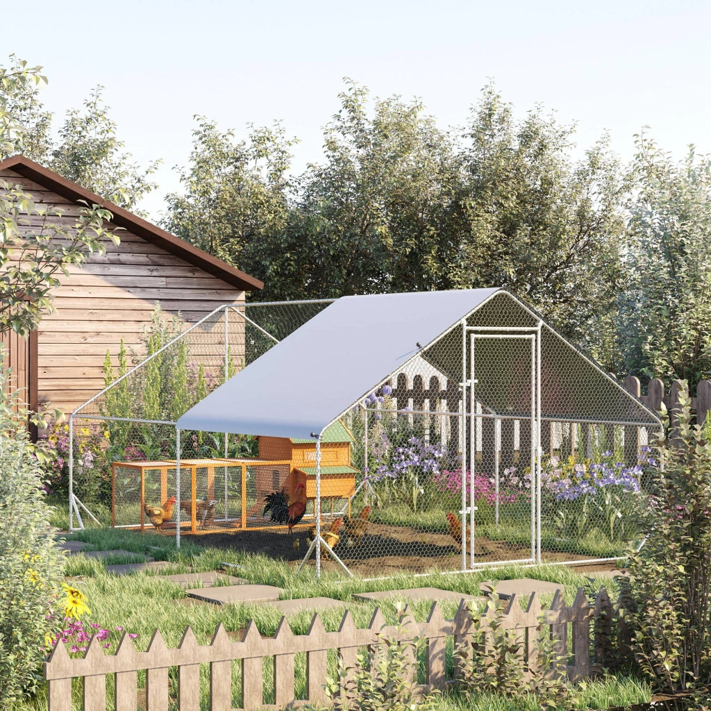 Pollaio con tettoia ¨C Minimal ¨C Grigio 3x2x2 m