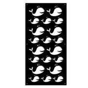WHALE - Pannello in PVC traforato - Parasole Misura: 50x150 cm, Colore: nero