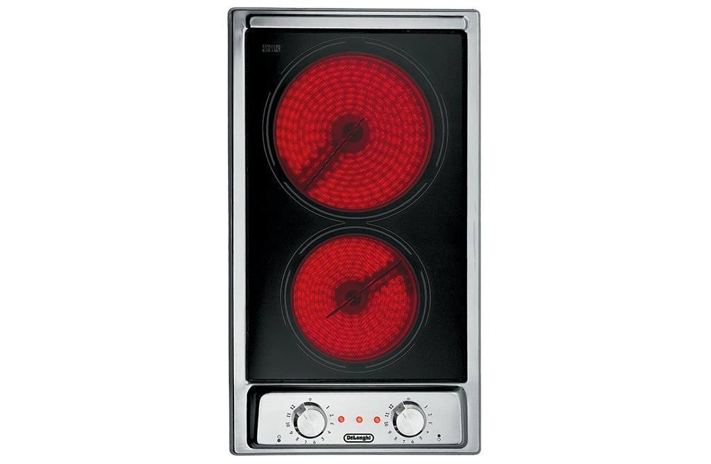 De’Longhi AVI 23-2 piano cottura Acciaio inox Da incasso 29 cm Ceramica 2 Fornello(i)