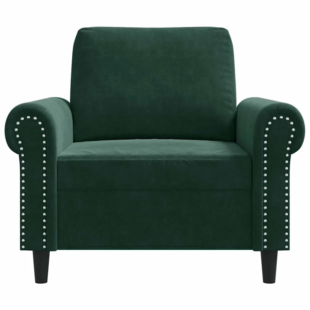 Poltrona Verde Scuro 60 cm Velluto 359511
