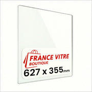 627 x 355 x 4 mm - Vetro per stufa a legna - vetro camino di ricambio - vetro per caminetto resistente al fuoco - France Vitre