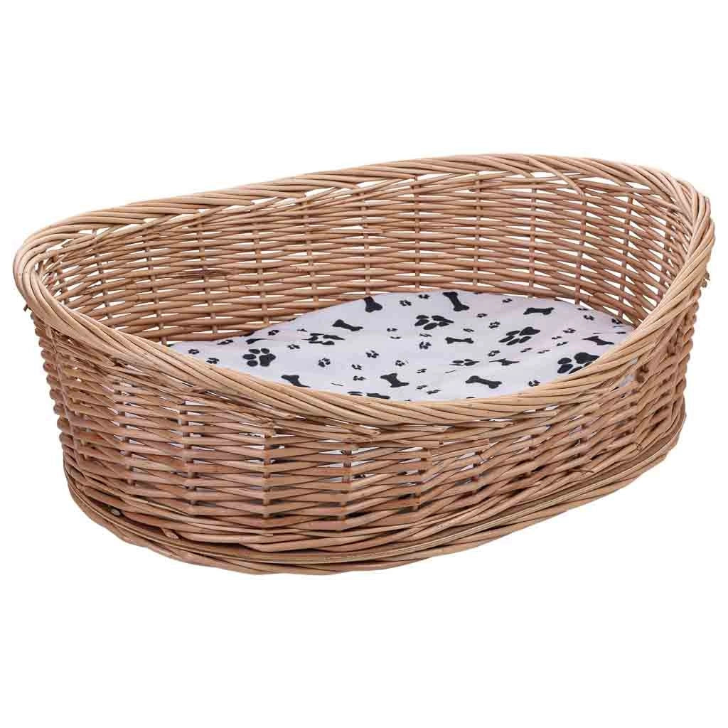 Cuccia in vimini per animali 60x45x12/19h cm