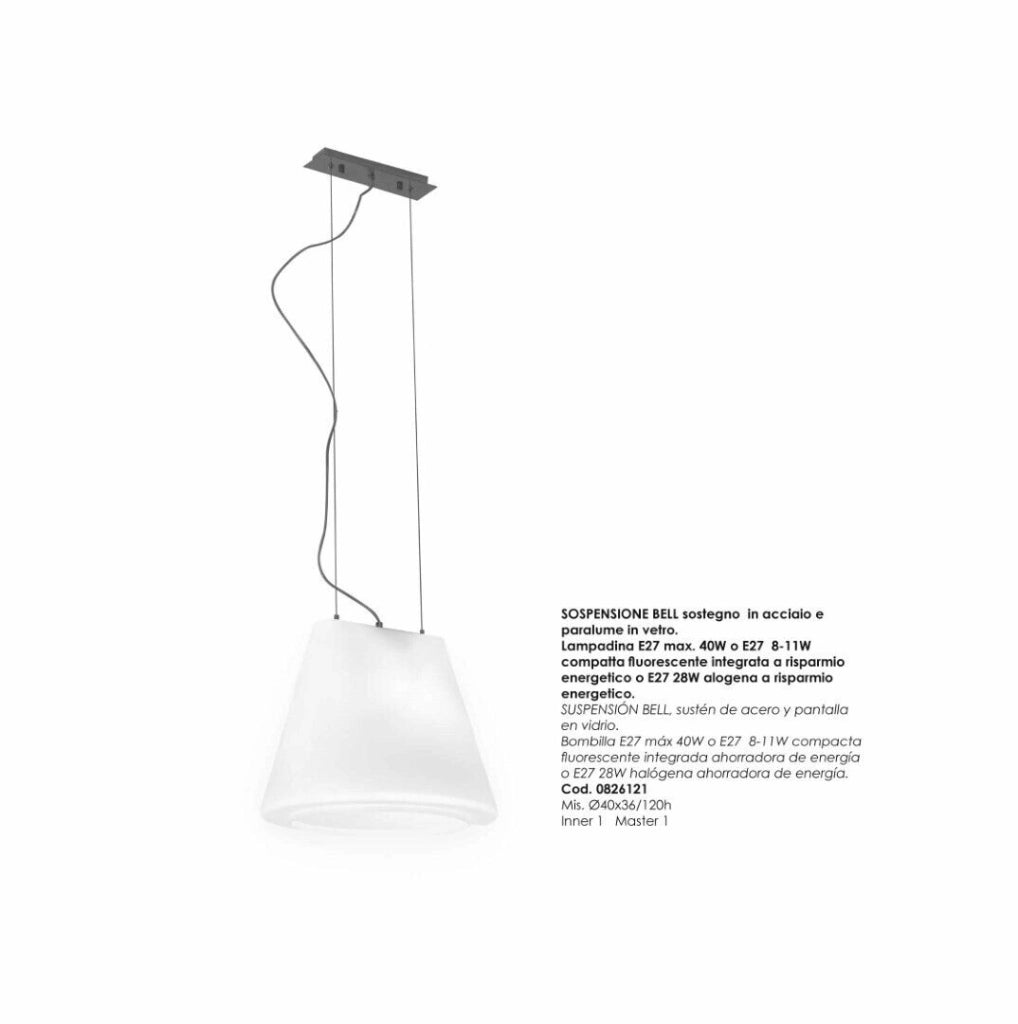 Lampadario Bell Vt D40X120H - Bizzotto