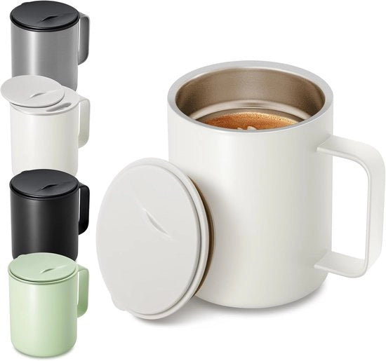 Termometro digitale 400 ml con display - Bicchiere di viaggio in acciaio inossidabile con manico