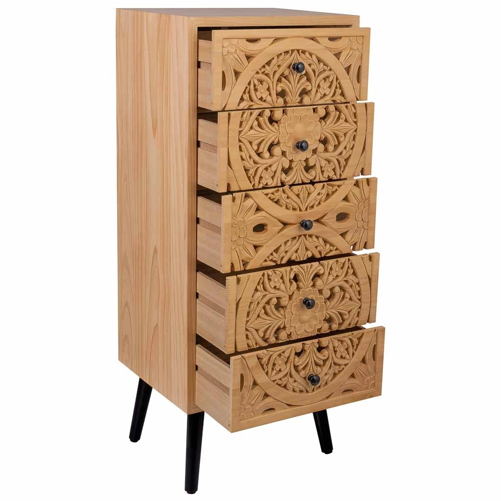 Cassettiera in legno marrone 45x35x10