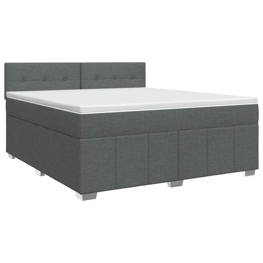 Letto box spring con materasso Grigio Scuro 140 x 200 cm 3451228